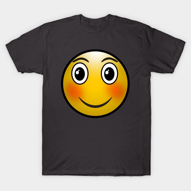 Blushing Emoji T-Shirt by emojiawesome